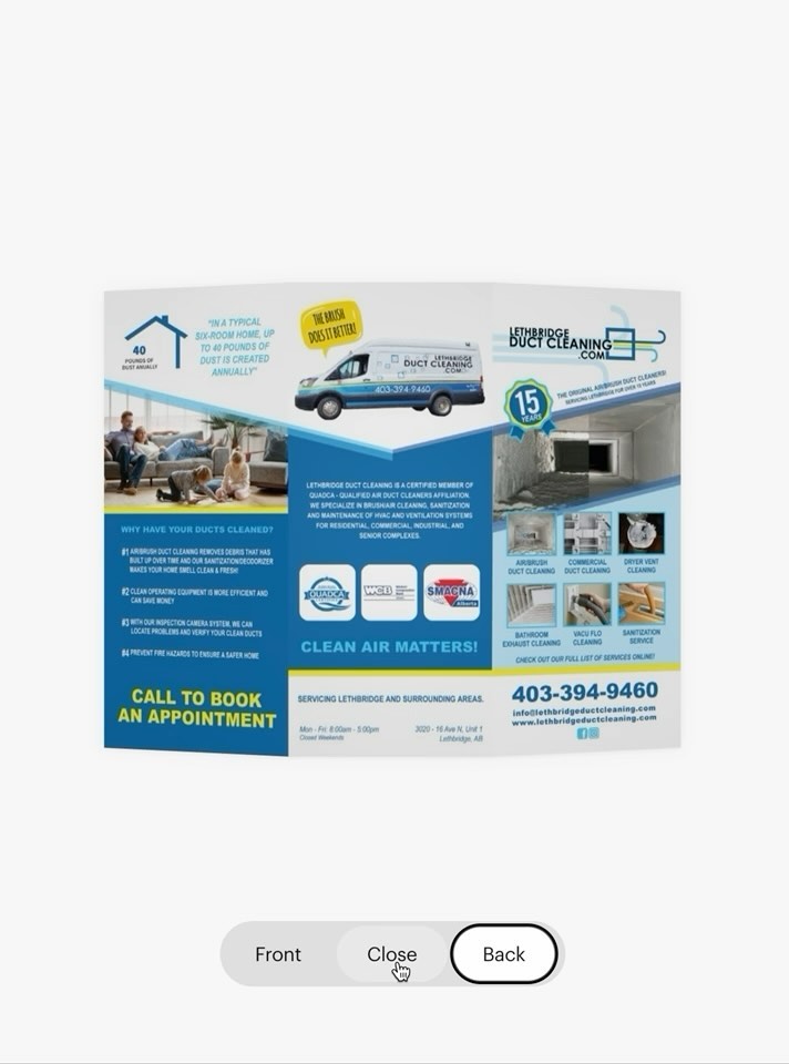 BROCHURES
-
Custom designed tri-fold brochures for @lethbridgeductcleaning
Great for showcasing your services!
#randellnicoledesigns #graphicdesigner #brochuredesign #printdesign