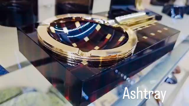 🌍✨ Imagine a desk adorned with a handmade ashtray, featuring rare gemstones from around the world – a symbol of exquisite taste and aesthetic satisfaction.
💎 Exclusive ashtrays crafted from elite stones, colored crystals, and precision metal elements. Meticulously handmade, with each metal part crafted by skilled artisans. Every element intricately milled and polished to perfection, creating a harmonious blend of precious stones, crystals, and metal wedges.
🔥 Enhance your cigar experience with intricate removable bedding and a stone bowl with a removable rim for easy ash disposal. The craftsmanship involves 100-600 individually processed elements, making each ashtray a numbered, unique masterpiece. #zavenbygpg #gpgrant #luxurylifestyle #luxuryaccessory #luxuryinteriors #gentelemanschoice #ashtray #ashtrays #luxuryaccessories #stoneashtrays #cigaraccessories #cigarashtrays #cigar #cigaraccessory #cigaraficionado #cigarlife #cigarlover #luxury #luxuryaccessory #luxurylifestyle #cigarcollector #cigarcutter