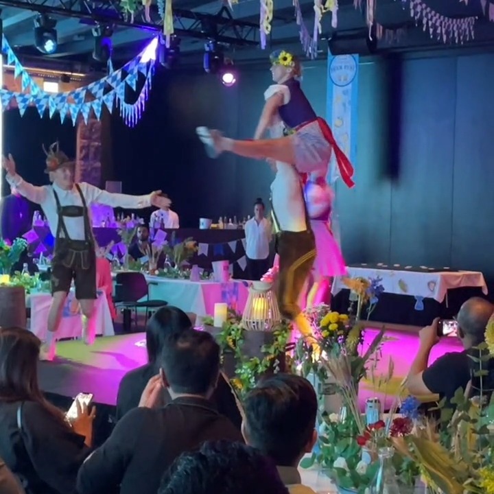 “It was more than decorations, a beautiful table setting and entertainment – you created an experience”.
Earlier in the summer we created an Oktoberfest party at the Villa Copenhagen for an international client. We turned the modern ballroom into a beer hall, with games, interactive activities, decorations and various entertainment. The result was a creative memorable experience.
Our team is full of wonderful ideas to create a memorable experience for your next event. Send us a DM and join us for coffee