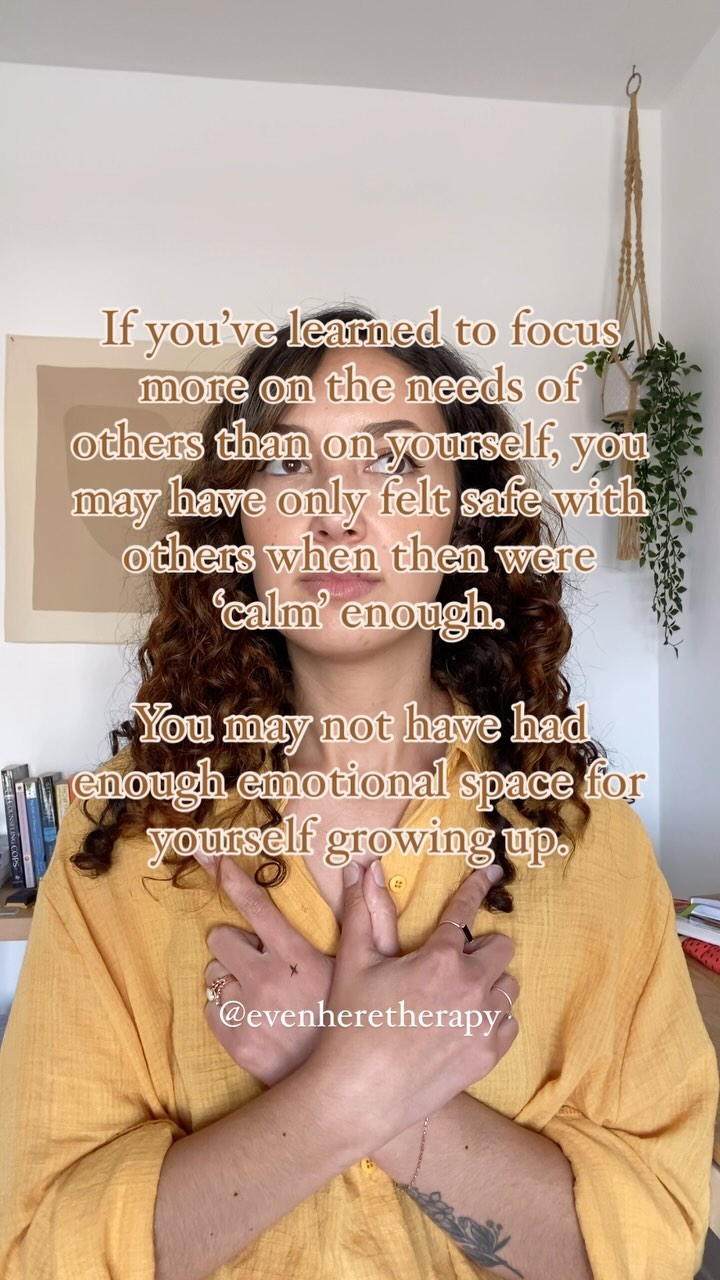 Some of us can only feel comfortable when those around us feel comfortable. So, sometimes we learn to take care of other people as a way of feeling good in our own experience.
Unfortunately, this can create some difficulties in the long run. Focusing on others feelings and needs over our own is a type of self-abandonment.