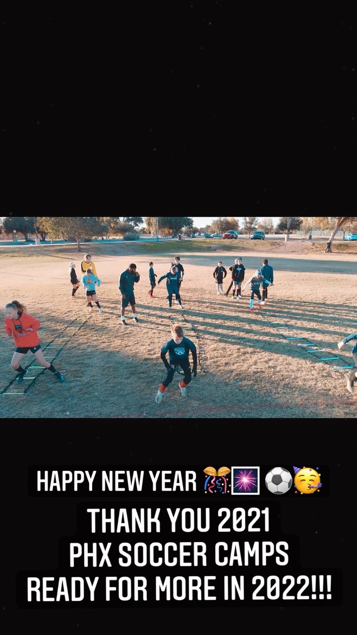 Happy New Year from PHX SOCCER CAMPS!!!🍾🥳⚽️🎊
Can’t wait to see all the smiles and improvement going into 2022!!!
••••••••••••••••••••
Stay updated with us as we move into the new year. #trainlikeapro #footy #2022 #camplife #footyclinic #soccerclinic #soccercamp