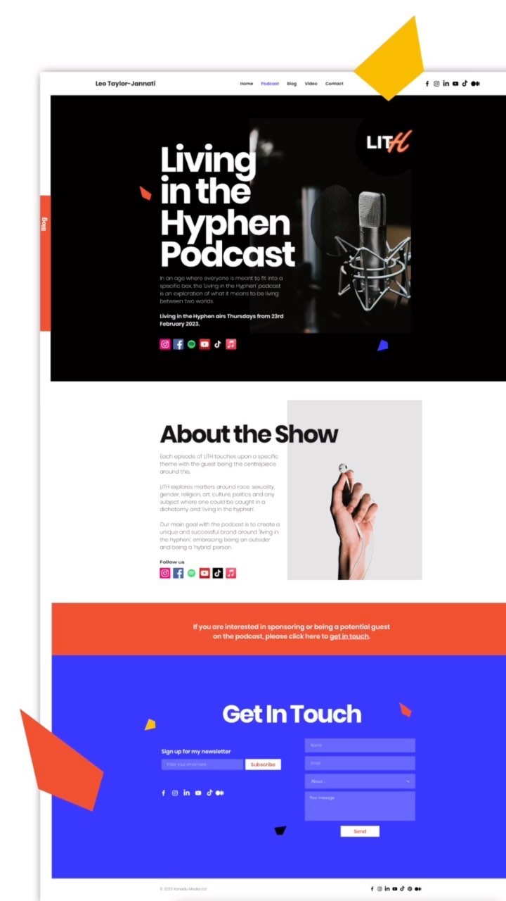 New website for @leotjannati - Keep an eye for his podcast dropping this month 👀
·
·
·
·
#graphicdesign #design #illustration #graphicdesigner #branding #logo #graphic #designer #photoshop #digitalart #creative #illustrator #typography #graphics #logodesigner #logodesign #adobeillustrator #designinspiration #startup #entrepreneur #webdesign #wixwebsitedesign #wixwebsite #podcast #actor #actorwebsite #videoproductionuk #hyphen #creativeinspiration