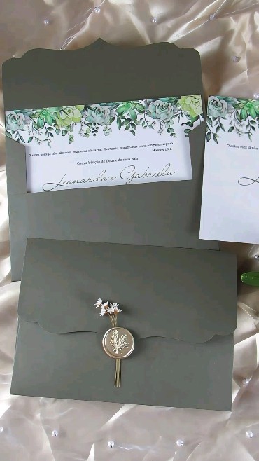 Convite verde oliva