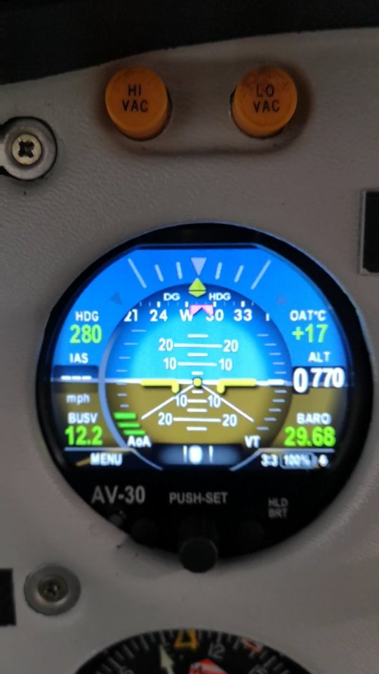 Upgrade anyone? Attitude indicator into a AV-30. Attitude indicator with a couple of extra functions!