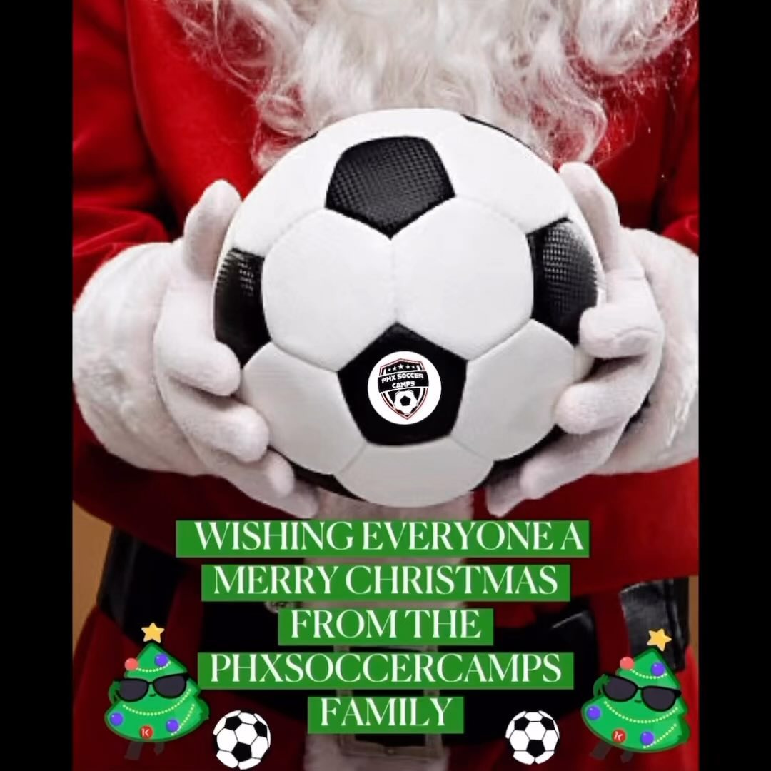 ⚽️🎁🎄MERRY CHRISTMAS EVERYONE🎄🎁⚽️
••••••••••••••••••••••••••••••••••••••••••••••••••
Excited to see you all at camp!!!! 3 DAYS AWAY! December 28th, 29th, & 30th!!! SIGN UP NOW @ PHXSOCCERCAMPS.com 🎄⚽️