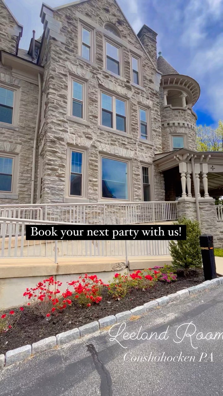 Books your next event with us! Banquet hall in the heart of Conshohocken PA! #conshohocken #philadelphia #montgomerycounty #events #mansion #architecture #conshy #weddings #bridalshower #birthdayparty