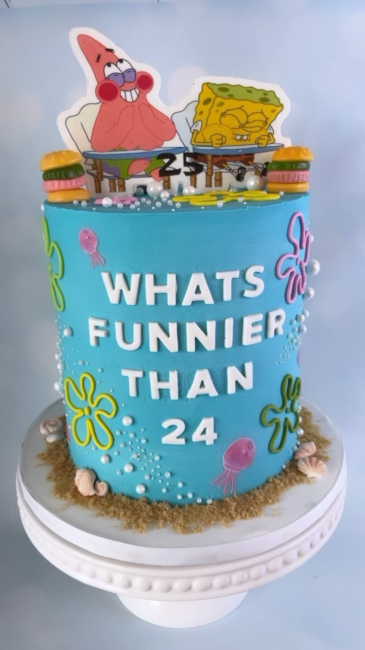 Hey tastefam, what’s funnier than 24 ?
.
.
.
Cake by @tasteofcakery
#spongebob #spongebobcake #spongebobmemes #birthdaycake #buttercreamcake #buttercream #ganache #atlantabaker #customcakes #atlantacustomcakes #25birthday #whatsfunnierthan24 #tasteofcakery