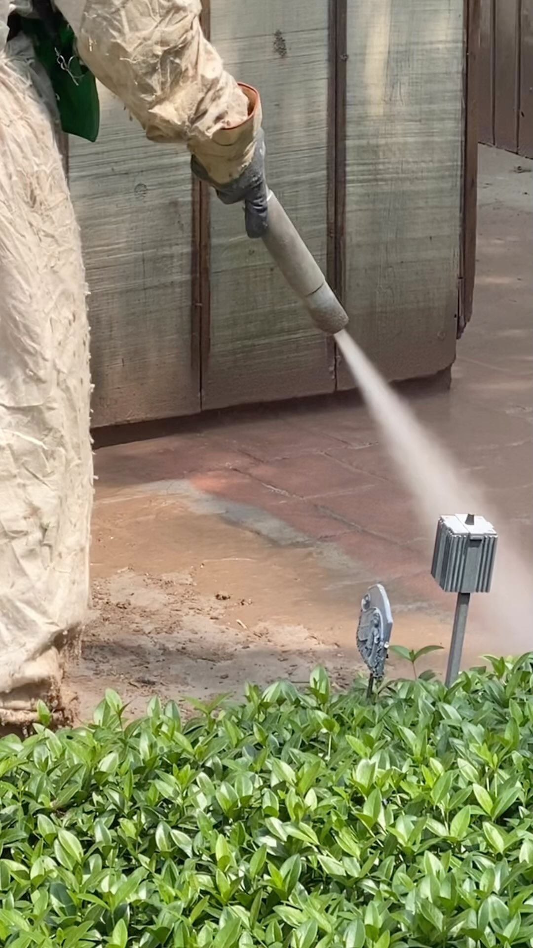 Here’s a better look at last weeks pool surround cleaning You can see the grey paint come right off to reveal the original terracotta colour.
If you need your stamped concrete restored for the summer give us at call at 519-564-0053.
#vapourblasting #paintremoval #co2sweep #sandblasting #mediablasting #pool #summer #renovation #poolsurround #co2 #beforeandafter