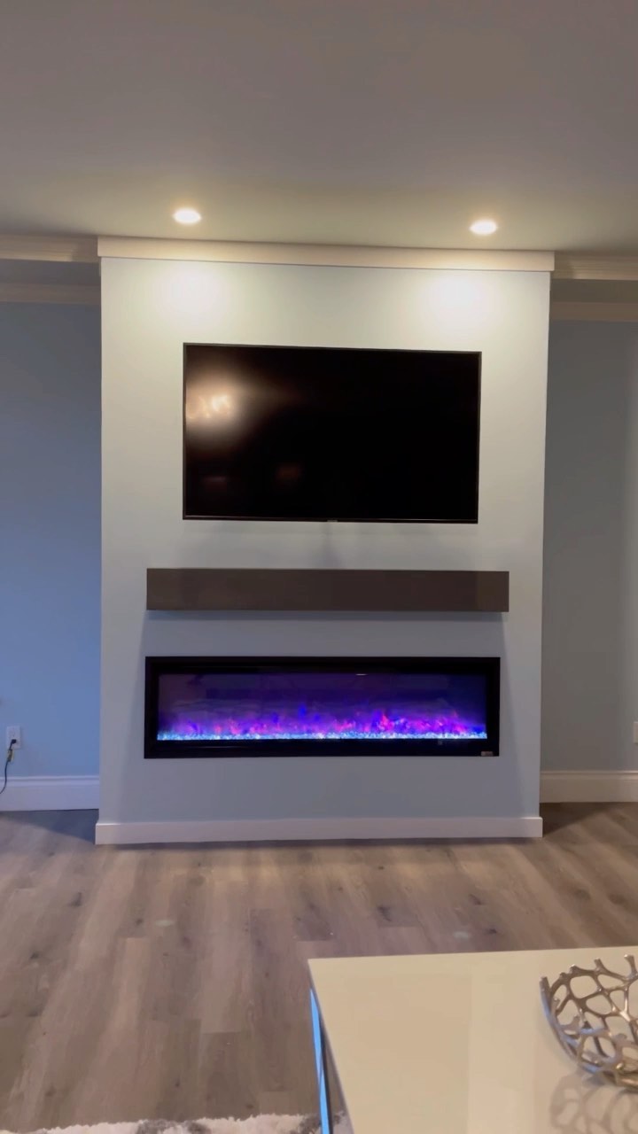 Custom fireplace built in and custom made mantle. π #residentialrenovations #residentialconstruction #homeimprovements #homerenovations #customfireplace #custombuiltin #custommantle #langleycontractor #langleyconstruction #abbotsfordrenovations #abbotsfordcontractor #abbotsfordrenovations #fireplaceinstall #drywallfinisher #drywallrepair #woodframing #woodframer #woodworking