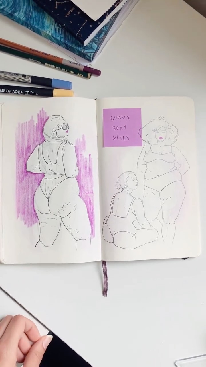 Some sketches I made to improve my skills in character design. Not character design themselves but body studies based on photos I collected on Pinterest ✏️
I hope you like them :)
________________________
On @moleskine
________________________
#thewomenwhodraw #characterdesign #photostudy #curvy #sketchbook #moleskine
