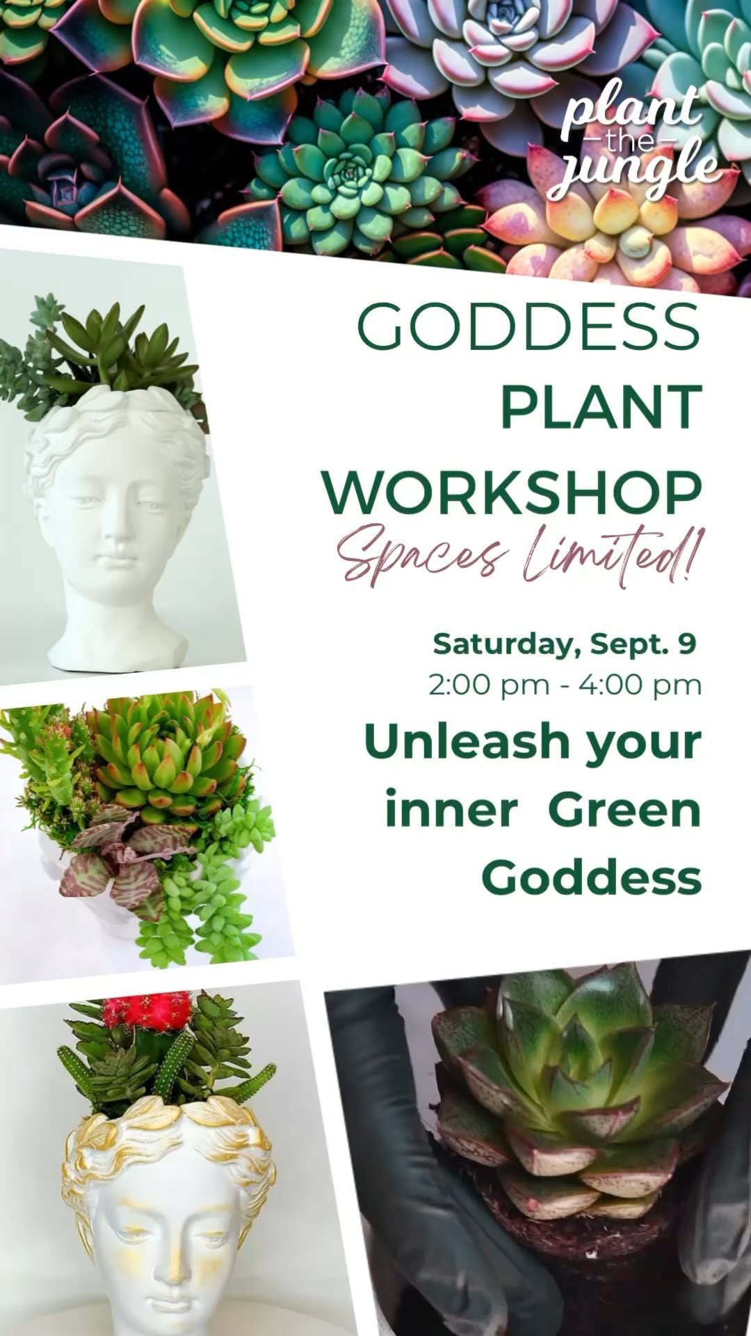 🌱 Unleash your inner succulent goddess at our Green Goddess Succulent Workshop! Dive into the world of biophilic design, serene vibes, and hands-on planting magic. Join us as we cultivate creativity and grow our love for plants together. 🌿👑
We will be sipping bubbly amidst a garden of succulents? 🥂🌿 Get ready to mingle with fellow plant enthusiasts, share stories, and toast to the beauty of nature at our Succulent Goddess Workshop! 🌱✨
Find us inside @shopcapsulemiami at @riverlanding_miami on the Miami River.
#plantworkshop #miamevents #succulentworkshop #thingstodomiami #biophilicdesign #plantthejungle #succulents