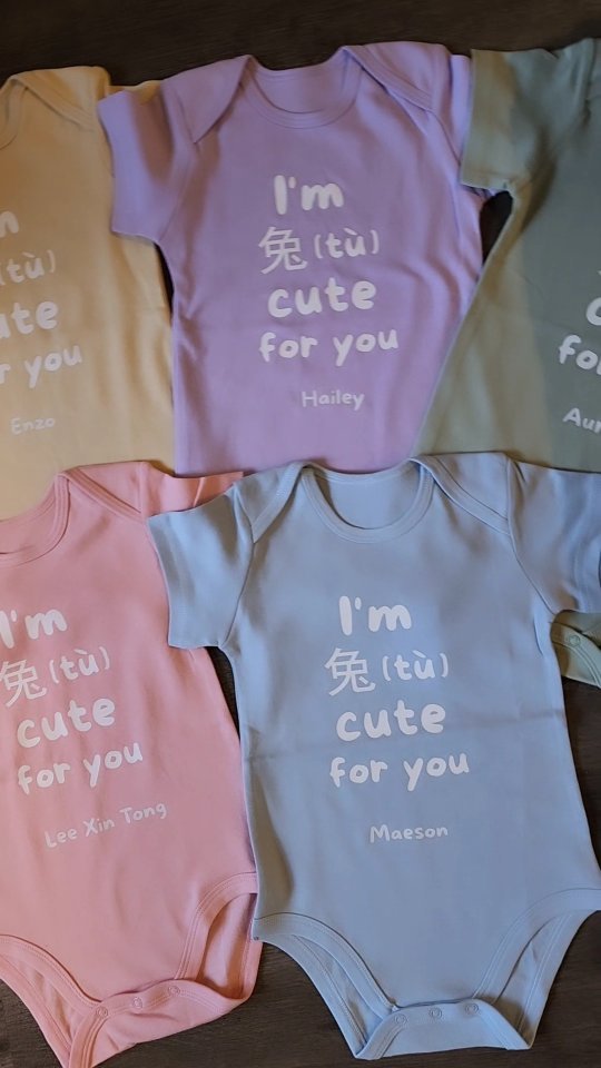 100% soft cotton baby candy rompers with silkscreen print 💛🩷💜