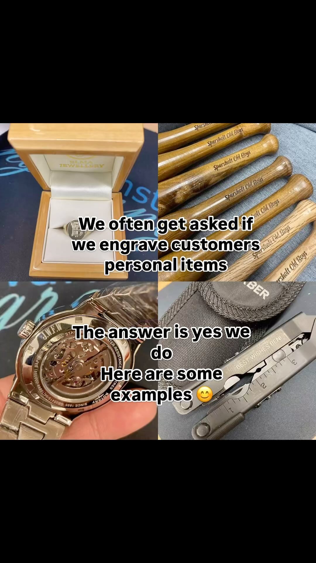 We often get asked if we engrave customers personal items, the answer is, yes we do! Here are a few examples of items we have engraved in the past.
If you have something in mind that you would like engraved then don’t hesitate to get in touch 😊
#wiltshirelife #warminster #warminsterwiltshire #warminsterbusiness #engravers #personalised #engraving