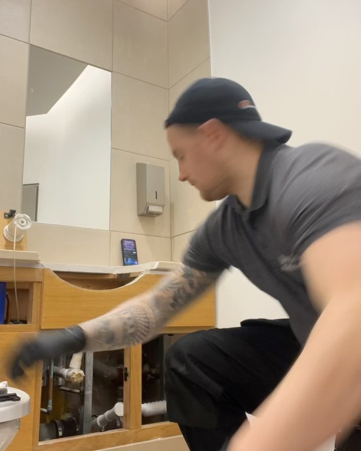 Dan made quick work of changing our clients basin taps and pop up waste today. Another good job, well done @dan_cooops!
