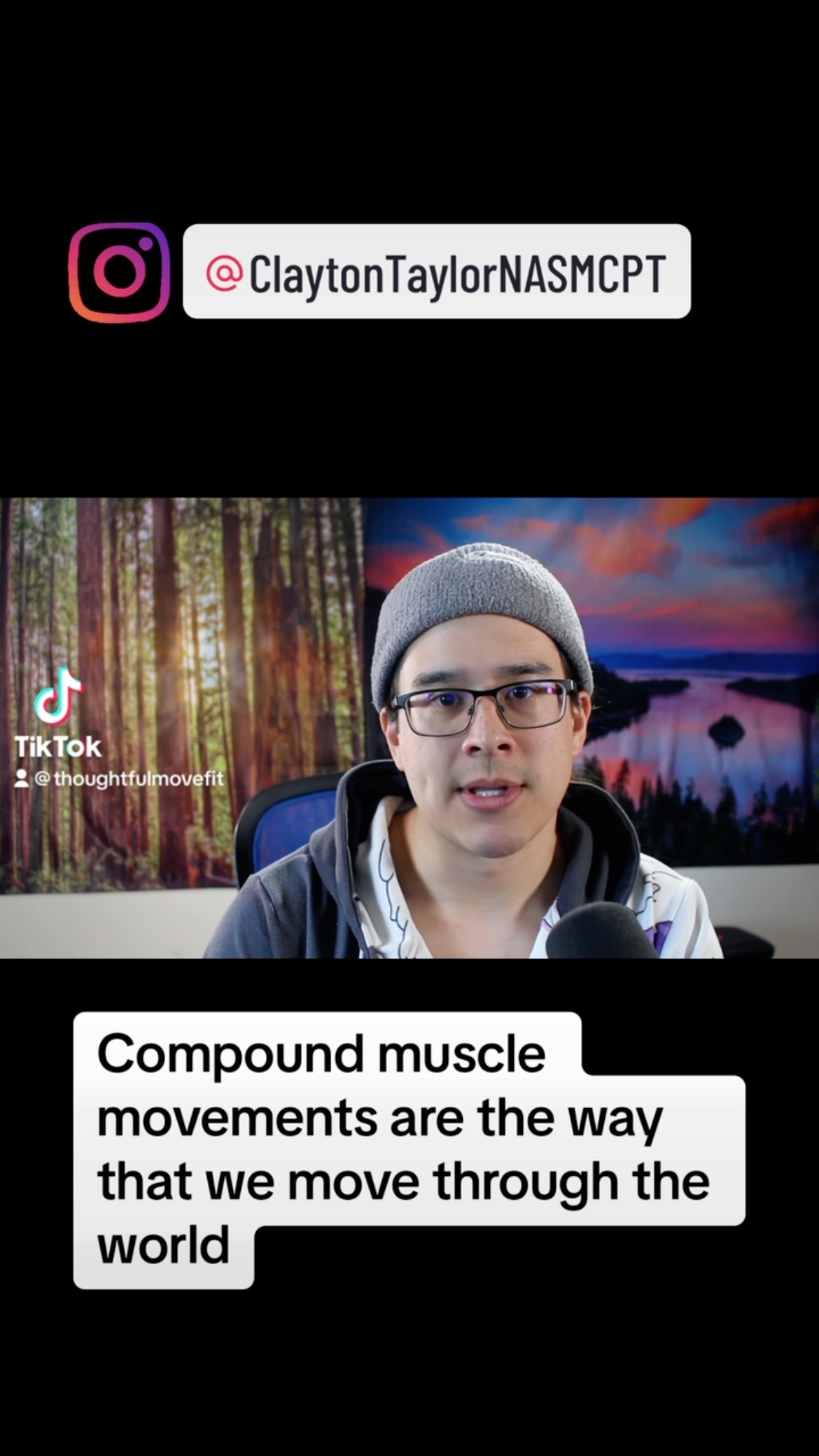 Compound muscle movements!
Clip #3 from the TMF Podcast Ep 1!
Details to follow.
❤️💪
IG/fb @ClaytonTaylorNASMCPT
TikTok @ThoughtfulMoveFit
www.ThoughtfulMoveFit.com