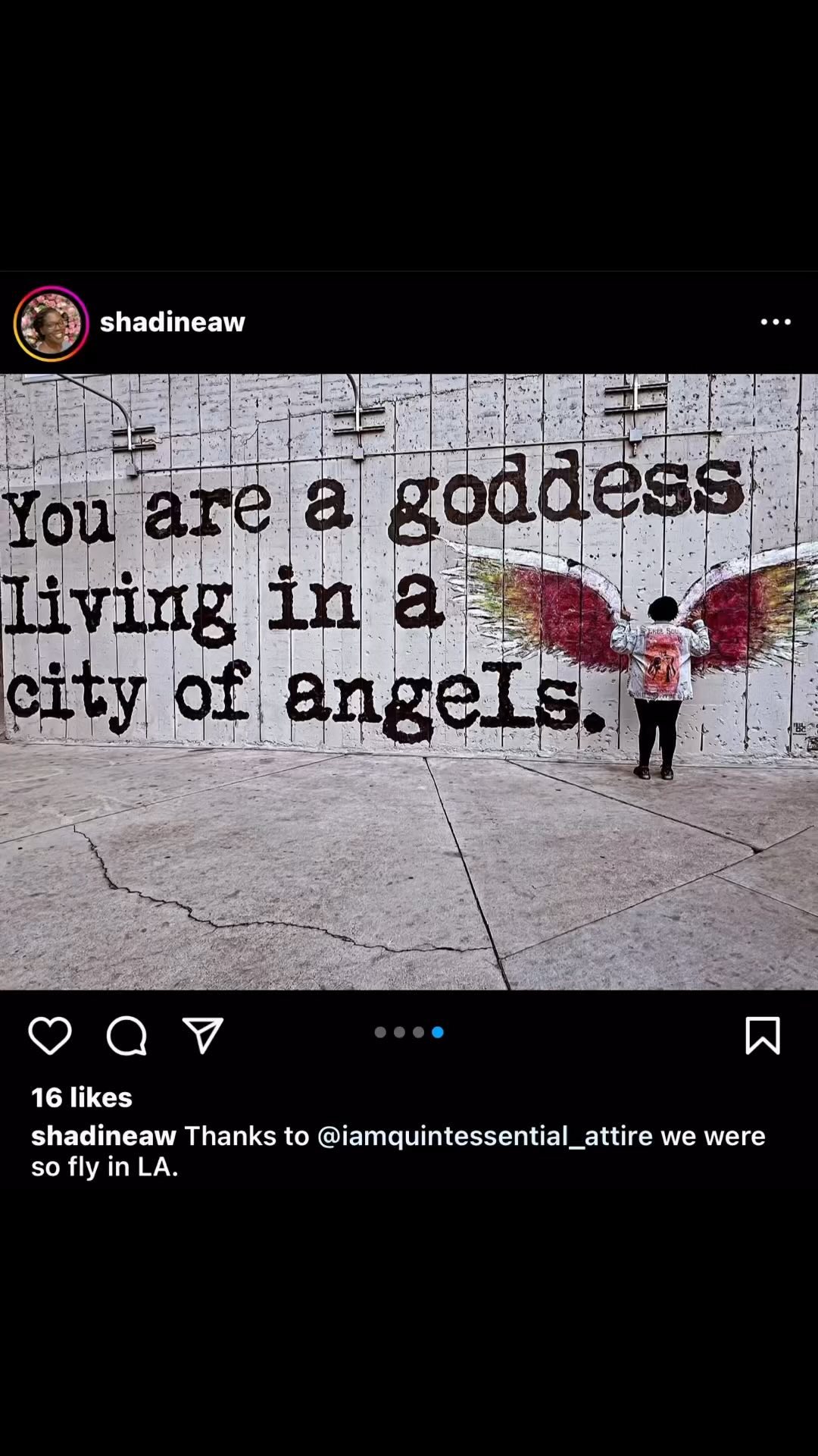 Looks like @iamquintessential_attire just touched down in LA for the second time in history! 🌟 Huge shoutout to @shadineaw and her awesome son for taking us on on the trip…– they snagged those dope jackets over the fall. Thanks for repping our “Return of the Gods” and “Free Soul” custom jean jackets . Much love for your purchase and ongoing support! 🍂🧥 #LAStyle #QuintessentialInLA #FallFashion #QuintessentialStyle #AppreciationPost. 🫶🏾🫶🏾🫶🏾