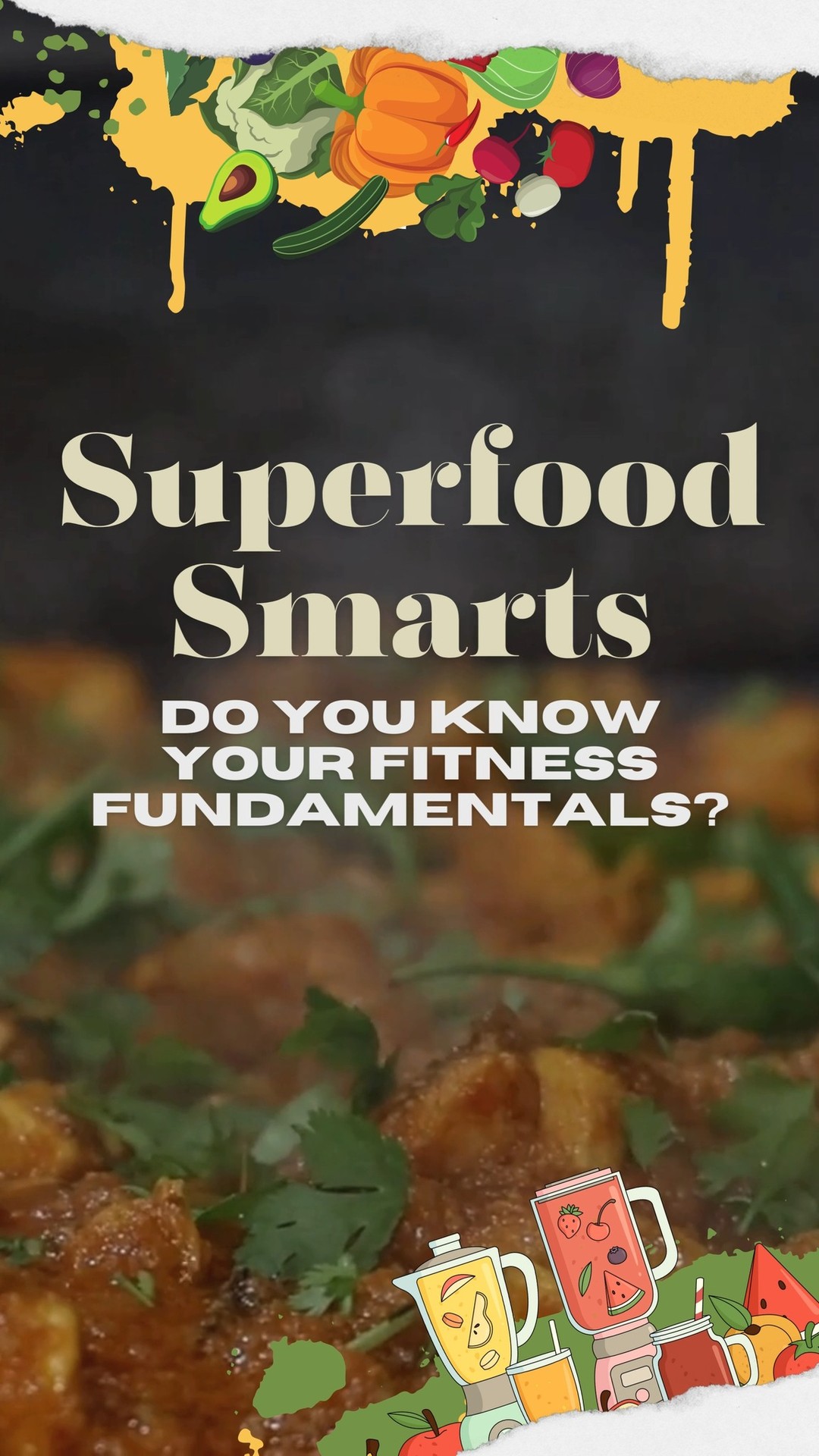 SUPERFOODS SMARTS
Do you know your #fitness fundamentals? Easy day today!
#fitnesstips #remotecoaching #fitnesscoaching #personaltraining #onlinepersonaltraining