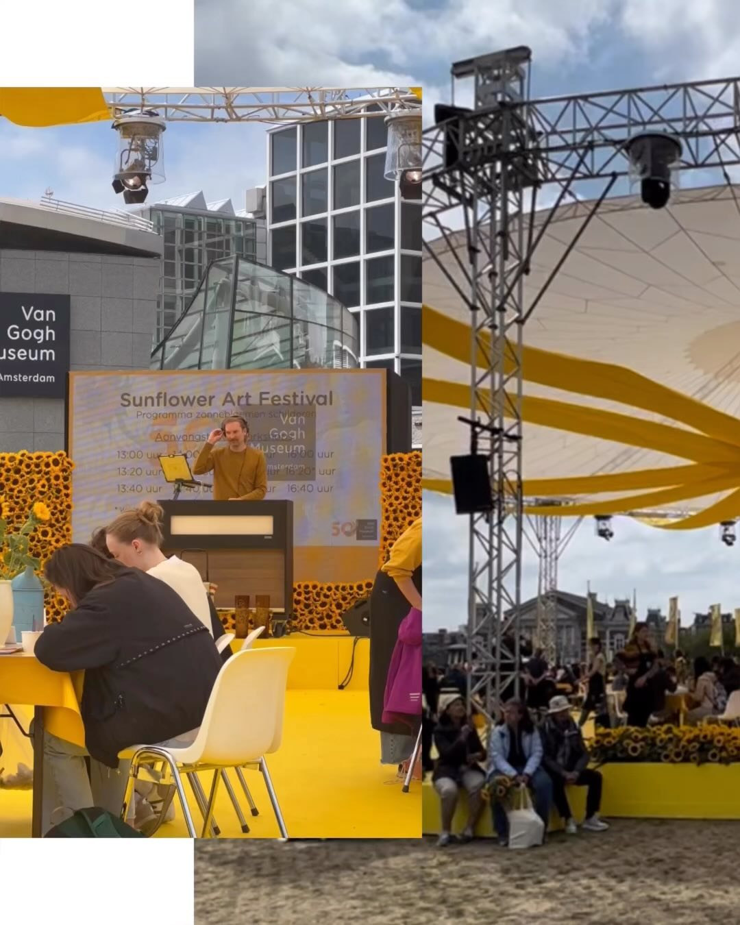 Sunflower Art Festival earlier this summer for the Van Gogh Museum’s 50 years celebration. It was a lovely open festival for all ages 🌻