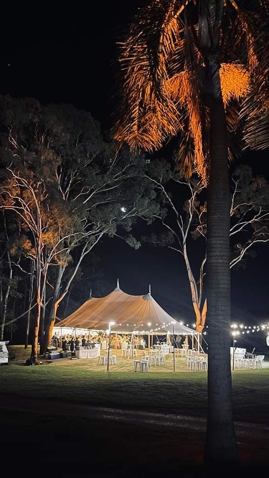 Our 22m tent going up for Bridget & Reagan at the Rockhampton Golf Club last weekend.