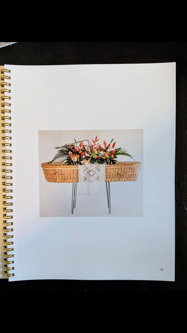 A note from the book about my grandmother's passing:
In April 2020 my grandmother passed away. (Above is a photo of her that I displayed in the Tropical floral section of the book.) She was suffering from dementia and had been in a senior care home for a few months. Sadly, we were unable to visit her near the end due to unfortunate regulations. My grandmother, again suffering from dementia, would question why family was no longer visiting, craving physical comfort in her last days. I believe a loving family and community are one of life's greatest blessings. When loved ones are removed from you in a physical form, not being able to touch or hold each other, share a smile or look into each others eyes, your spirit just can't bare it. Without that physical comfort I believe she decided to return home.
Following her passing, our family held an intimate gathering at a local funeral home. My grandmother had a special place in her heart for Hawaii, so gorgeous Hawaiian grown flowers and foliage were delivered in from a small family farm in Hana, Maui. I designed a lei of cymbidium orchids for her to wear and a sheath bouquet to rest atop her casket. Family gathered around and enjoyed a slideshow of fond memories. Our simple family service and a delicate display of blooms from her favorite place on Earth was perfect.
This intimate family funeral reminded me that we didn't need to have a showy, commercialized service with large overdone floral displays to celebrate the life of our loved one, but a simple family oriented service. A service full of laughter and tears over the wonderful times shared, carrying on about where she is now, and a thoughtful representation of flowers was all we needed.
My grandmother's funeral was not the only intimate service I provided flowers for that year. Funeral arrangements, and every other occasion for that matter, became less grand and more thoughtful. Now, years later, this thoughtful simplicity is here to stay. The floral industry is returning home to organic garden style designs focusing on local and American grown flowers and foliage.
#returninghome
#sympathyflowers
#nofloralfoam