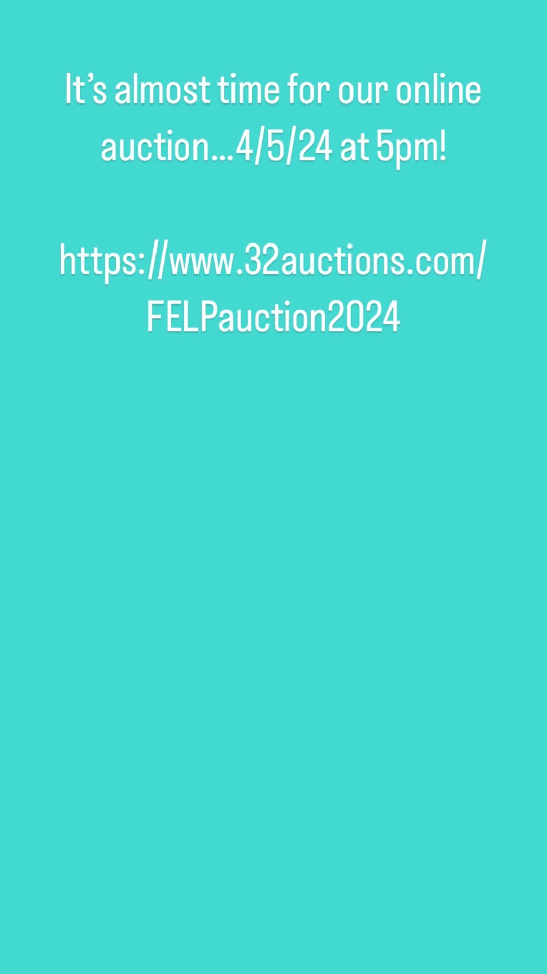 Auction has begun…bid high, bid often!