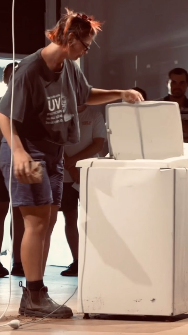 Broken Hill art collective @slagheapprojects launched its year with a simple, but powerful prompt. A washing machine in the violent throes of a death dance, competing for attention with an archival documentary about dark days in the Silver Cityâs political past.
The event was the first step in a process of consultation and collaboration the collective is engaging Broken Hill artists in, to create an upcoming exhibition âunder|visibleâ which asks artists to make work around their namesake, and the townâs most recognisable landmark, the slag heap (or line of lode).
#brokenhill #outbacknsw #australianartists