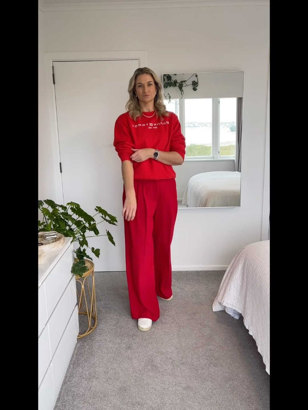 The POWER PANT !……its a thing and hands down the new favourite item in my wardrobe.
A power suit is redundant in my current stage of life but man oh man I’m all about the power pant !!
Red is a key on trend 2024 colour and who knew a pair of fire truck red pants were so versatile and easy to style.
These were the first 8 looks I pulled together, I had to stop as I needed to pick up the kids. Yes I wore the red pants to school pick up 👌🏼
The easiest item to style from morning to night, from glitz to casual.
Heels, flats, hightops…..anything goes with such a strong statement pant.
What look is your favourite ?
#fashiontrends #red #summertrends #wideleg #nzstyle