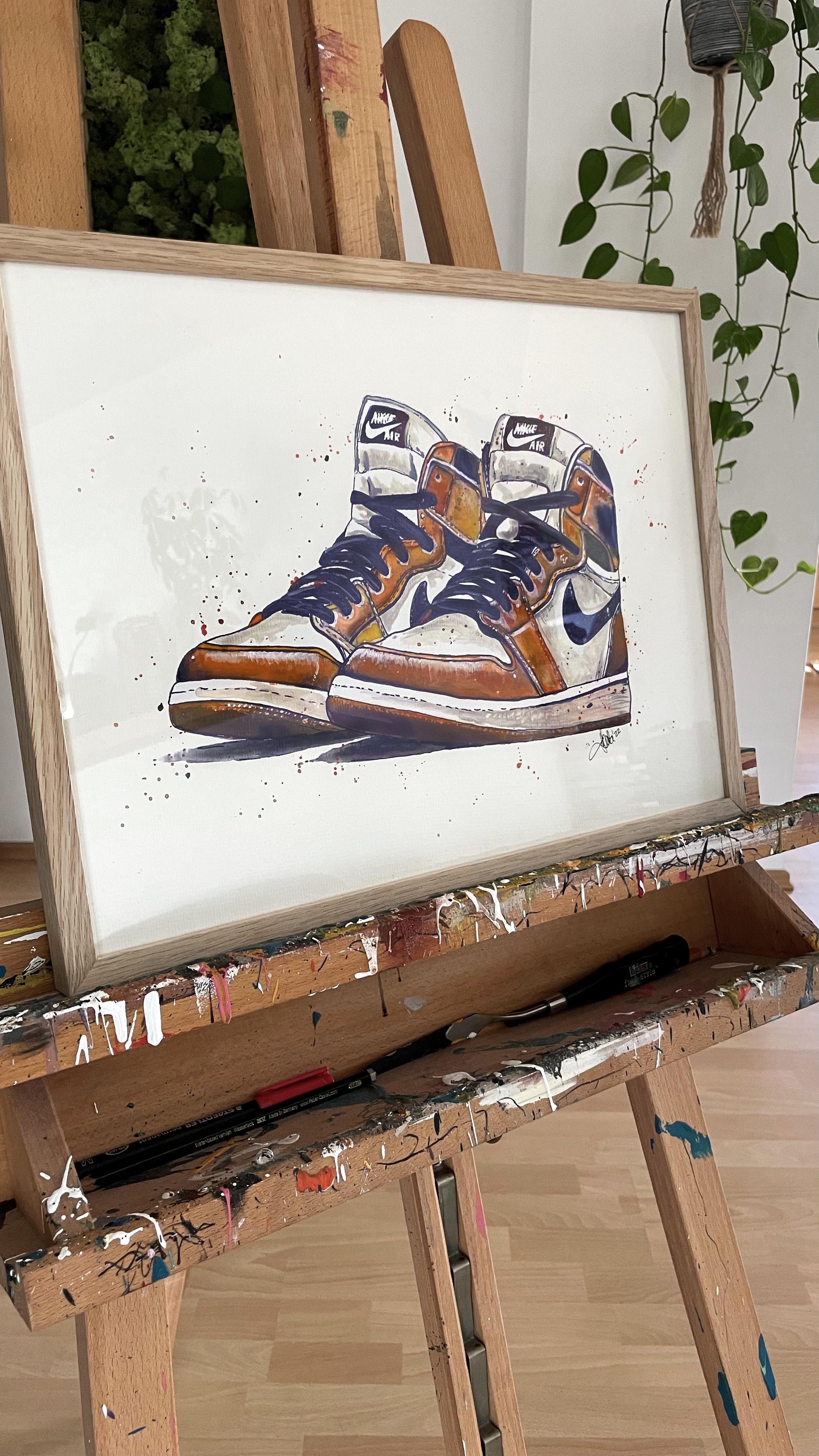 Quick watercolor sketch
Air Jordan 1 High 1985 #abstractartwork
#hamataartistry 29,7 x 42 cm #nike #nikeair #jordan #jordan1 #dunks #aj #aj1 #sneaker #sneakers #kicks #kicksonfire #sneakerart #art #artwork #painting #80snike #michaeljordan #artist #abstraktekunst #malerei #nadinehamata #watercolor #watercolorpainting
