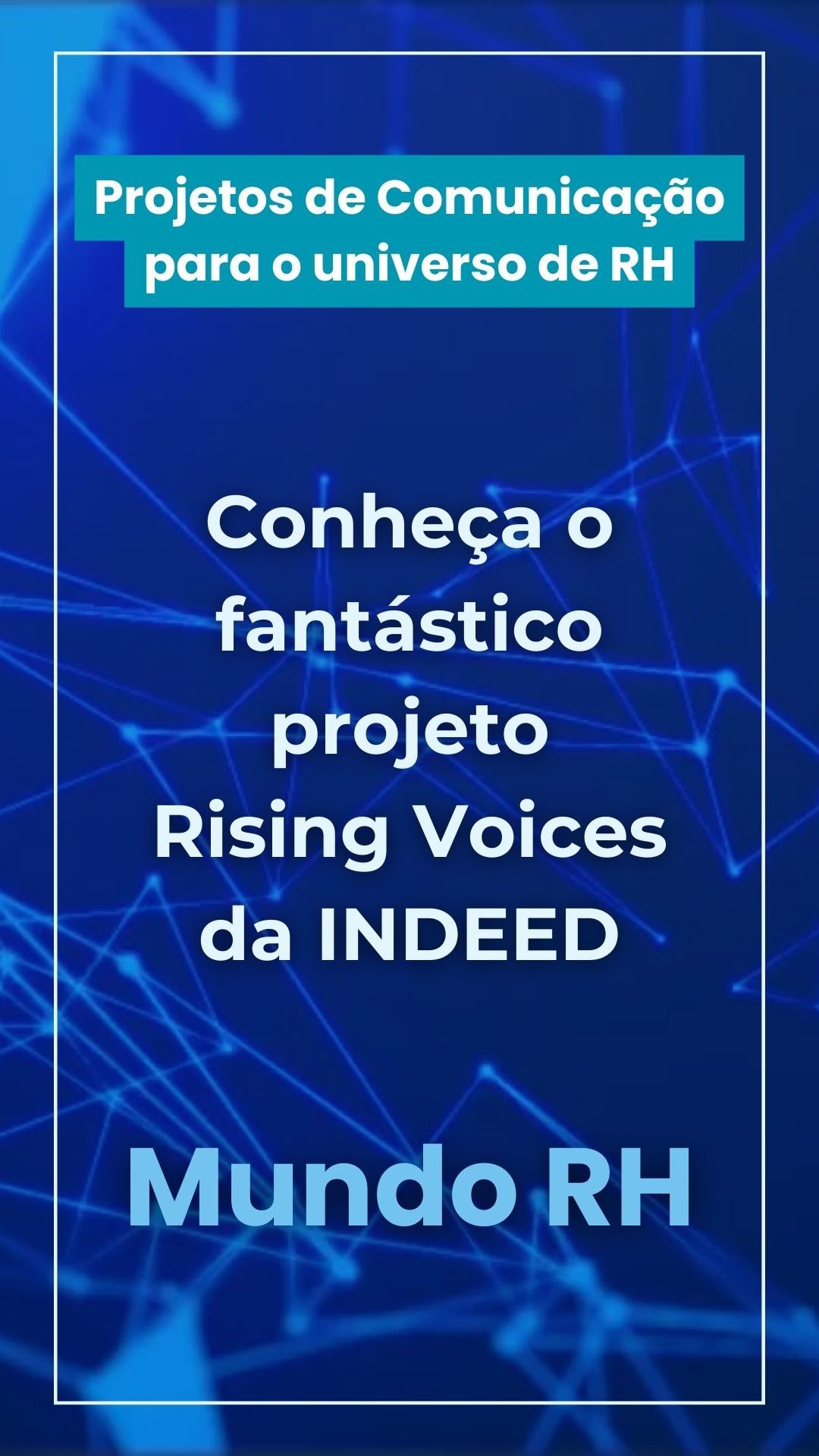 Conheça o fantástico projeto Rising Voices da Indeed!
Para conhecer melhor o projeto, assista ao vídeo completo com Felipe Calbucci, ex diretor de vendas da Indeed e atual CEO da Totalpass.
#mundorh #indeed #rhestrategico #humanos