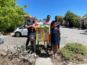 Today we installed our long awaited Little Library! The children have worked very hard decorating the library, built by the local Men's Shed, and provided to us by the City of Canning. Many thanks to @city_of_canning @mensshedswa, Nathan Hoyle for the paint and Robin Grieff for the installation. Please come borrow or add a book, and to admire the children's hard work. #littlestreetlibrary @canningstreetlibrary