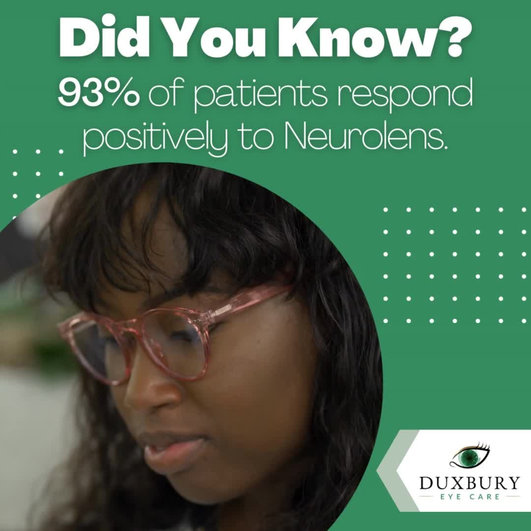 Did you know that the vast majority of patients who try Neurolens experience symptom relief? It's pretty eye-opening 👁️ that 81.6% of patients suffering from chronic daily headaches reported their symptoms had dramatically improved after about 3 months of using Neurolenses. 👓
Ask us about Neurolens at your next appointment or contact us today!
#Neurolens #eyes #eyeglasses #optical #glasses #eyesight #eyedoctor