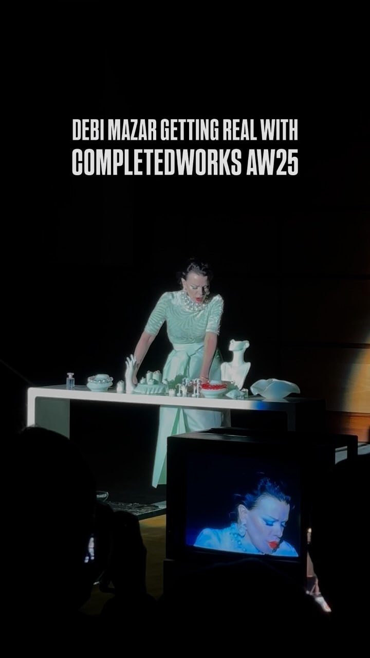 debi mazar joined a list of iconic monologues performed for @completedworks aw25 show at london fashion week.
article to come soon.