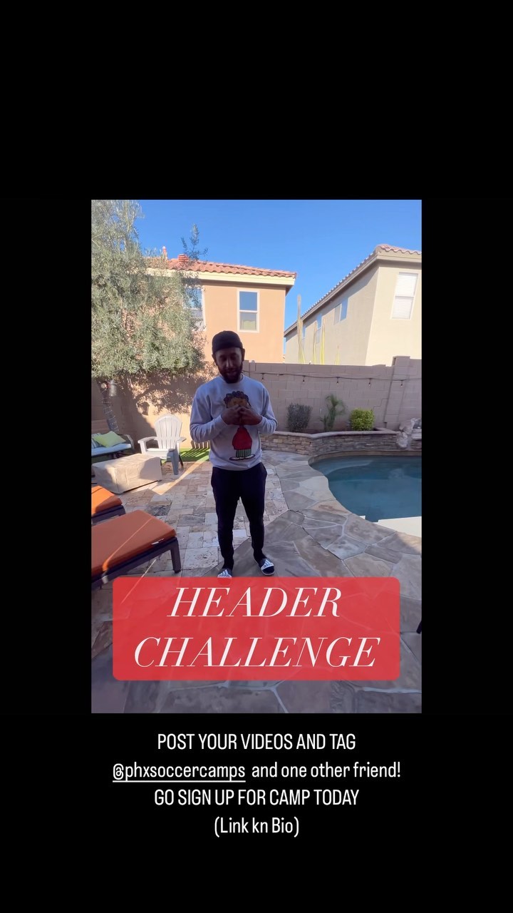 ⛺️⚽️Camp is right around the corner!!! We hope to see all of you there!! Link in bio to sign up!
•
As we near the dates we wanted to challenge some of you and see how much you love that soccer ball ⚽️HEADER CHALLENGE⚽️
Rules:
• Post a video of you keeping the ball up with your head. You can do by yourself or with a partner. Up to you!!!
• If you get 10 headers @ddking2 will do 10 push-ups; 20 headers he does 10 burpees; and if you beat his record (47) he will jump into a very cold pool 🥶!!!
• Post your videos on your stories and tag @phxsoccercamps and one other friend!
• Main Rule is have fun doing it!!!
••••••••••••••••••••••••••••••••••••••
Also don’t forget to write in our comments who you think will in the WORLD CUP FINAL!!!
🇦🇷or🇭🇷 vs 🇫🇷or 🇲🇦
•
NOW SEND THOSE VIDEOS AND GO SIGN UP FOR CAMP!!!!
Camp dates Dec. 28th, 29th, 30th!!!
Location: Tempe Sports complex
#camplife #soccercamp #soccer #footy #worldcup #ballcontrol #headers #phxsoccercamps #arizonasoccer #arizona