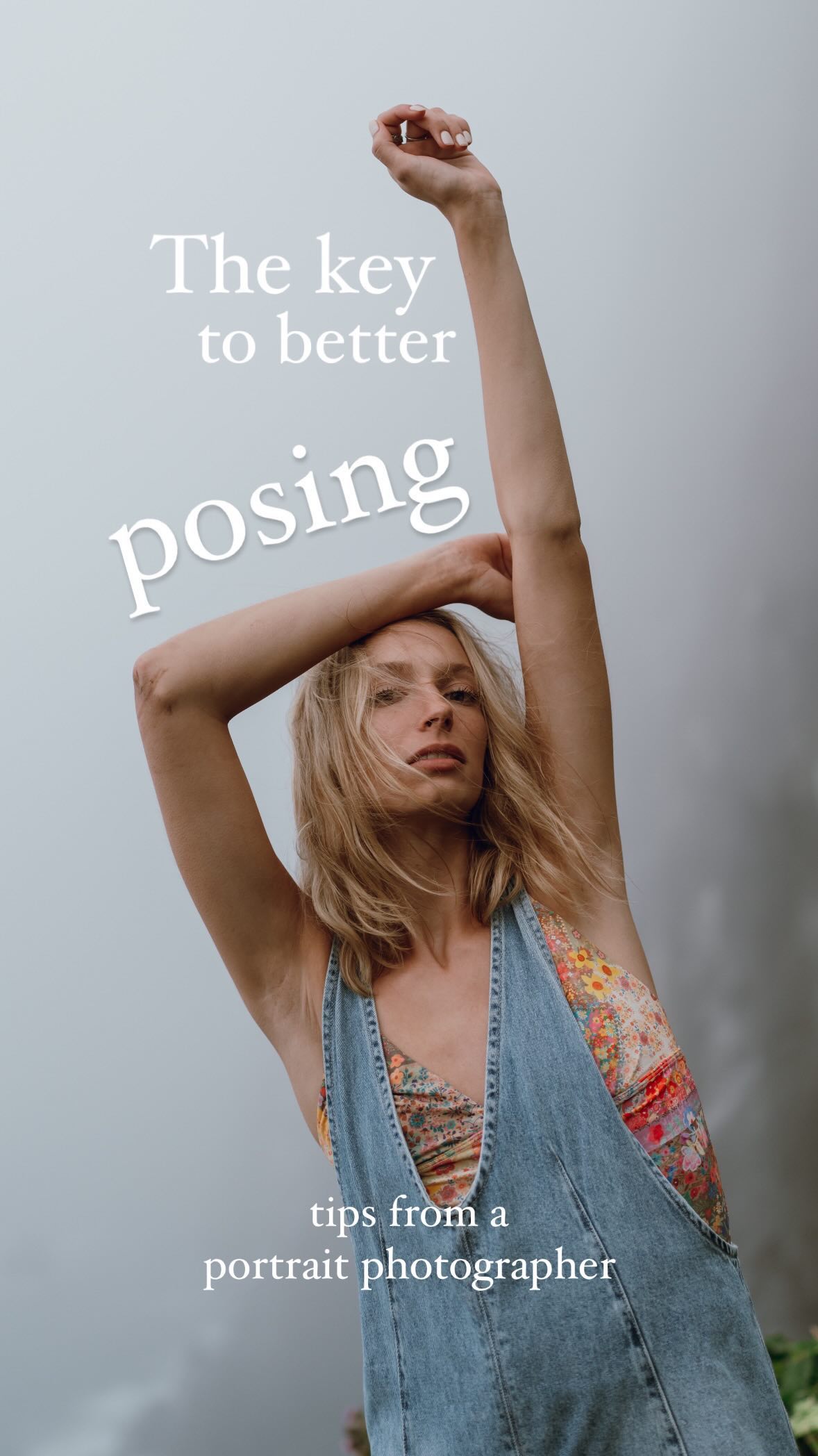 If there’s something I’ve learned most from models, it’s that good posing comes from 1) confidence, and 2) playing with minor variations of body angles!
Extending your neck, raising your arm, or twisting your body slightly can turn an average pose into a GREAT one.