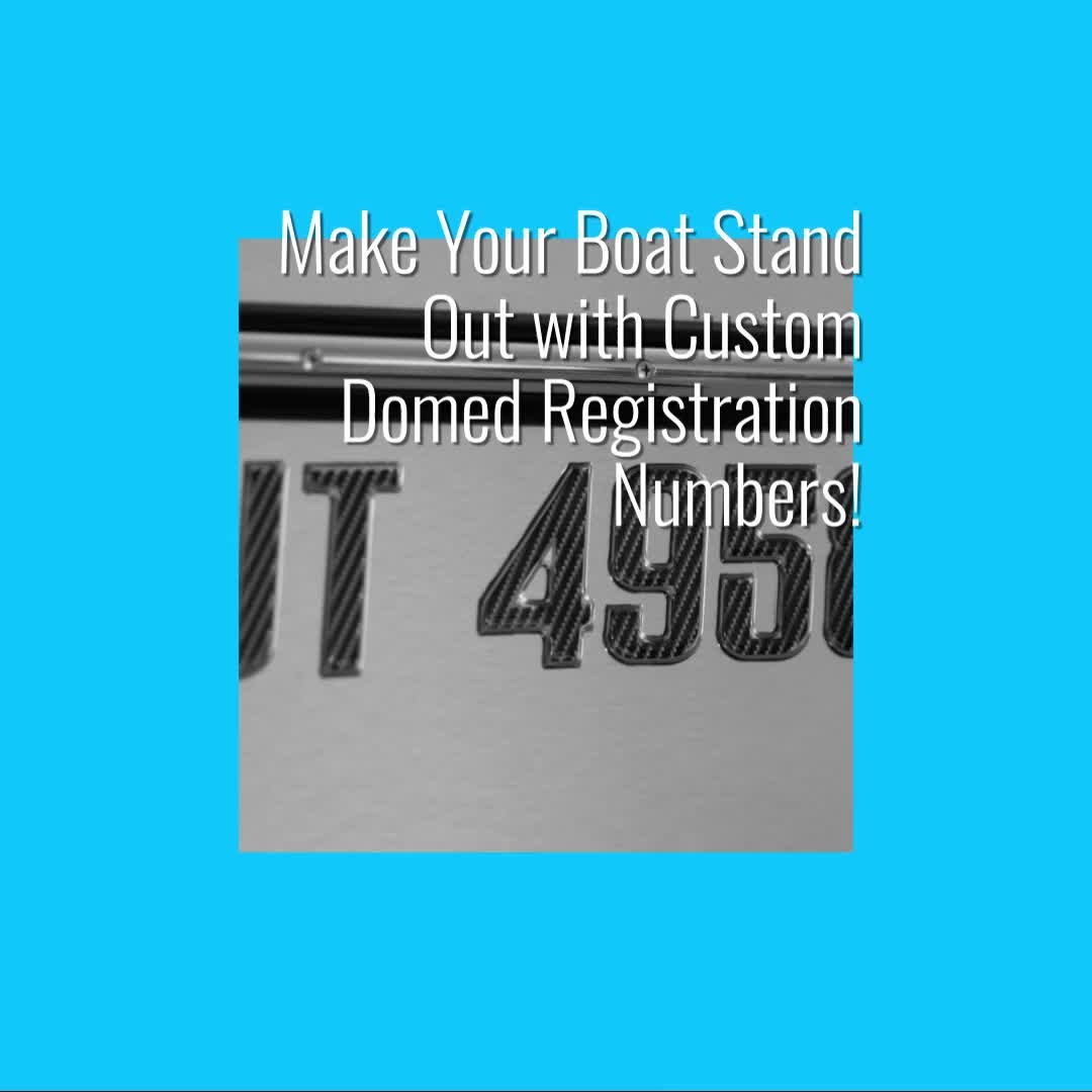 Transform your boat's appearance with our Custom 3D Domed Registration Numbers! They're stylish, durable, and easy to install—plus, they meet all registration requirements. Upgrade now! 🚤✨ Link in Bio #BoatLife #3DDomed #CustomDecals