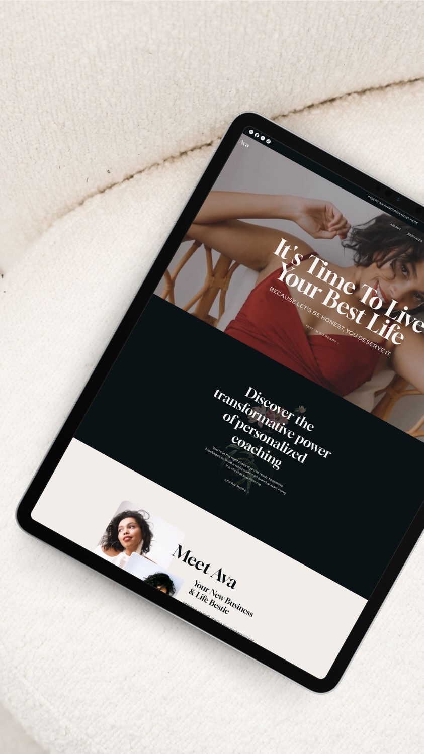 I get it, starting out can be tough, but thereâs no reason to be sitting in website shame or stress, especially when youâre just starting out.
Meet Avaâmy newest Wix website template thatâs all about luxury and sophistication. Itâs got every single page you need to grow your business without the headache until youâre ready for a custom design. Sheâs my most comprehensive website template yet, designed for conversions and to get you up and running quickly.
And because I want you to win, all my website templates are 40% off for Memorial Day weekend. You deserve a website that shines as bright as your dreams. â¨#itsmondaysmuse
#diywebsite #websitetemplate #wixwebsite #fempreneur