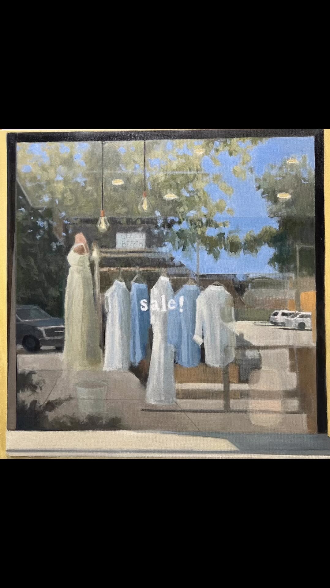 Thank you to everyone that came out to the exhibition opening on Saturday! If you couldn’t make it, the exhibition runs until the 8th.
Here are a few of my pieces from the show:
“Retail Therapy “ 16x20 $575 is of Bella and Wren store window in Fort Langley #bellwrendesign #bellawrendesigns
“River Reflection” 16x20 $575 Pitt River Area
“River Reflection Abstracted” 8x10 $220
#Bcartist #artshow #bellawrendesign #pittriver