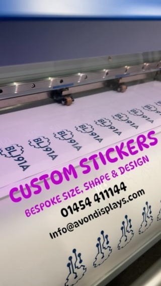 Custom stickers - bespoke sizing, shapes and design! Get in touch for a quote!
π§ info@avondisplays.com
π 01454 411144