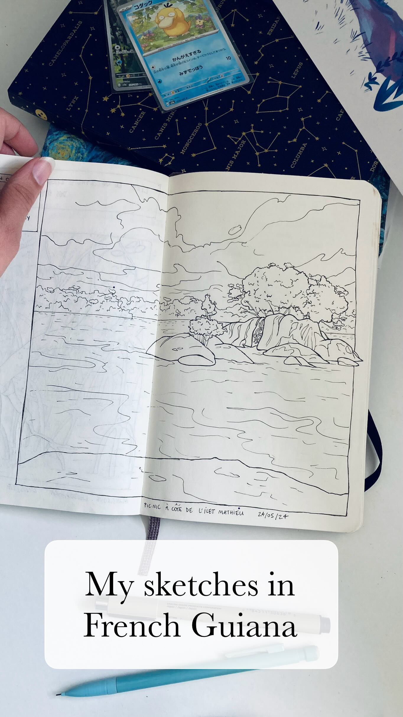 Sketches made during my science mission in French Guiana ✏️🌎
This trip was absolutely mind blowing, I couldn’t come back without drawing the mangrove forest (i was sent there especially to discover this beautiful ecosystem).
📍Sketches done at Cayenne and Saint-Georges de l’Oyapock ✍️
__________________________________
Ink on @moleskine / reeltember challenge organised by @aurore.bay
__________________________________
#cnrs #mangrove #scienceillustration #sketch #sketchbook #sketchdaily #moleskine #moleskine_arts #guyana #illustrators #visiblewomen #instaillustration #thewomenwhodraw #illustration #illustratrice #illutratricefrancaise #reeltember #reeltember2024 #artchallenge #scienceillustration