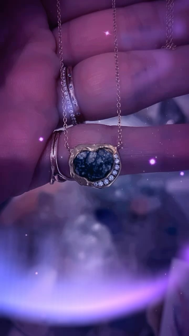 ✨Cosmic creations ✨ Always hand crafted and ready to hold your intentions, dreams, and stories✨
***My last piece of lunar meteorite avail atm. Seen in the first necklace. 🌖