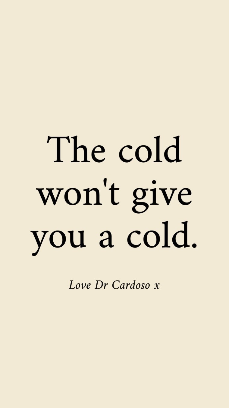Here’s an old wives tale you can put to bed. Going outside in this cold weather, even if you do get caught in the rain, won’t cause you or your child to get sick.🤧
Yes, wet feet or, dare I say it, a venture outside with wet hair, may be uncomfortable but it won’t give you the cold. Many cold viruses just have a predilection for this weather and we probably get stuck with all of them when we cosy up together in close quarters! 🤒
Since the pandemic, it’s the new etiquette to avoid visiting friends and arranging play dates if you or your children are sick. Rather, consult your doctor for advice and rest to recover at home.🏡
Stay well.
Love Dr Cardoso x
#GPtips #CapeTown #CapeTownDoctor #TheCold