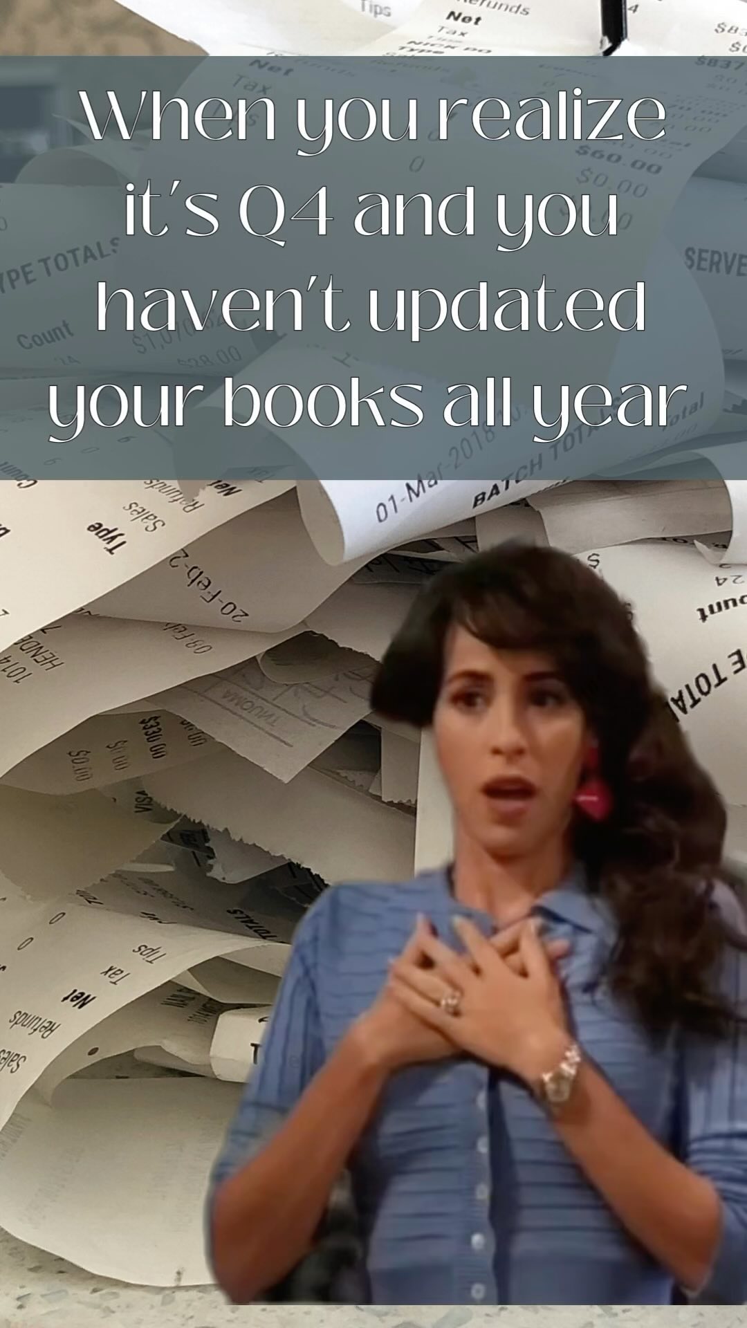 🎉 Can you believe Q4 is already here?! 😱 In the words of Janice’ “OH MY GOD!” Have you touched your books yet this year? No? You’re not alone, and don’t panic - there’s still time to get things in order!!
Let me take that stress off your plate so you can focus on running your biz and crushing your goals before the year's over! 💪🏻