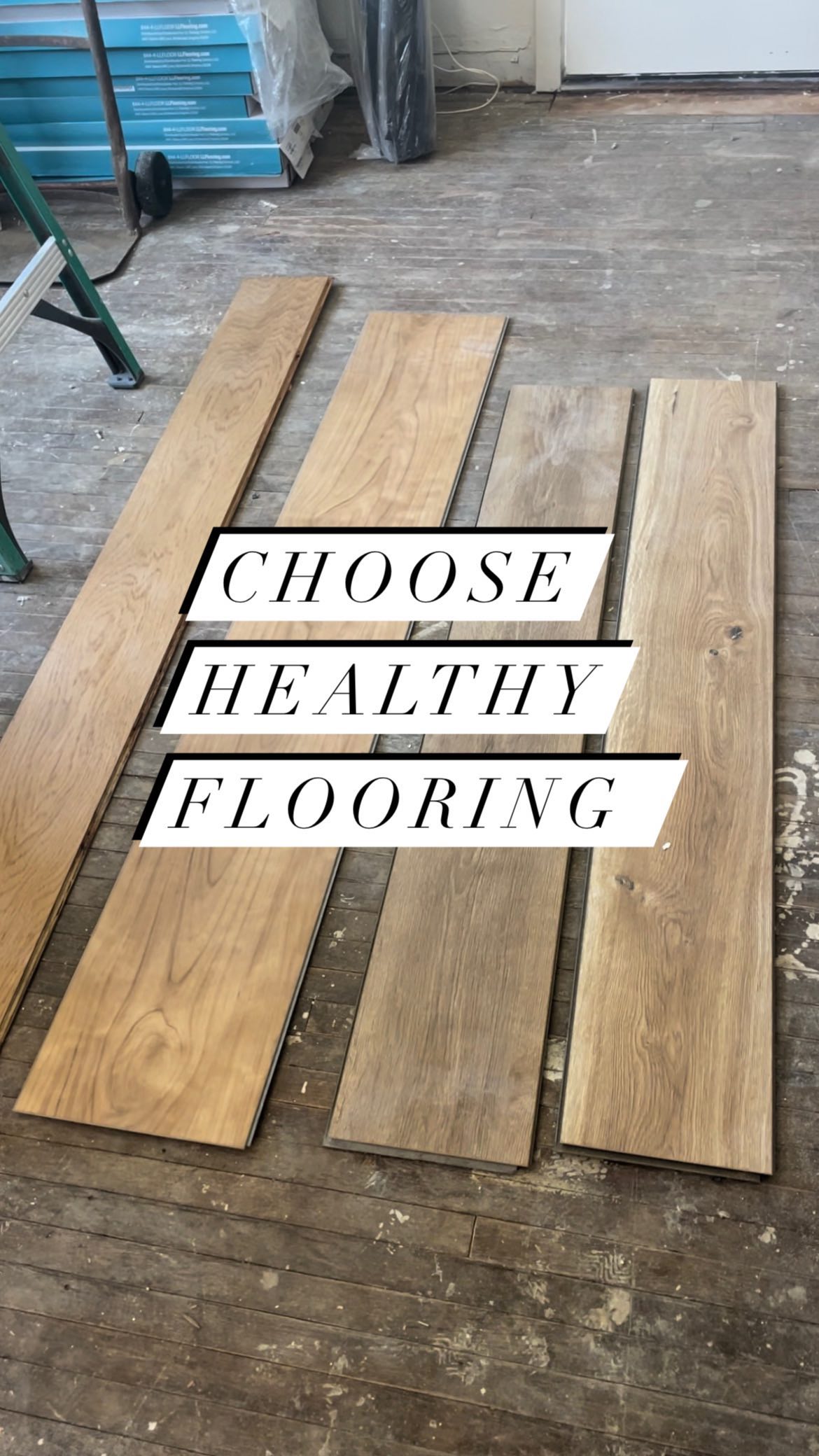 👉🏼Things to consider when choosing flooring (bookmark for when you need this!):
💪🏽 Thickness of the planks: If you have flooring that is uneven and old, thicker planks will be sturdier and not feel wobbly. Aim for at least a 7mm thick flooring,
💦Water-resistance: since I’m installing this flooring throughout the house, including the kitchen, I needed to get something that would be water-resistant, in case of a water leak.
❗️Toxicity - did you know vinyl plank flooring has toxic chemicals? It’s made of PVC plastic with plasticizers like Pthalates and BPA, which are hormone disruptors!
The manufacturing of PVC is also highly toxic as it releases Dioxins - chemicals that can cause reproductive problems, liver damage and health problems in children. Always choose PVC-free materials for the inside of your home.
💨off-gassing: If there is a lot of glue used in the flooring product (for example, laminate), this flooring could have a lot of offgassing of Volatile Organic Compounds (VOCs). VOC exposure can cause allergies, respiratory issues and even cancer.
Look 👀 for:
🔎 Greenguard Gold Label (to make sure it doesn’t off-gas more than 0.0073 ppm formaldehyde.)
PVC-free
Phthalate-free
The most HEALTHY flooring would be one that is “red-list free”, meaning it does not have any of the 800+ chemicals identified as toxic for human exposure.
#healthyhome #healthyhomes #flooring #remodeling #allelectric #electrification #houserenovation #retrofit #netzerohouse #netzerohome #gas #ecoliving #greenhome #sustainability #energyefficient #energyefficienthomes #diy #oldhouse #redlistfree