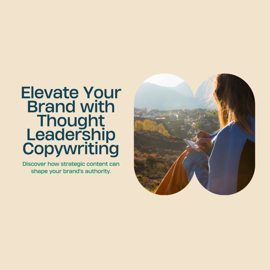 🌿 Elevate Your Brand with Thought Leadership Copywriting! 🌿
At Green Ink Copywriting, I understand the power of strategic content in shaping your brand's authority. Whether you're looking to enhance your blog, create compelling marketing materials, or develop engaging social media posts, my thought leadership copywriting services are designed to position your brand as a leader in your industry.
Discover how my tailored approach can transform your content and boost your brand's visibility. Ready to take your brand to the next level? Let's talk! 💬
#ThoughtLeadership #Copywriting #ContentStrategy #BrandAuthority #GreenInkCopywriting #ContentCreation #ElevateYourBrand #MarketingTips