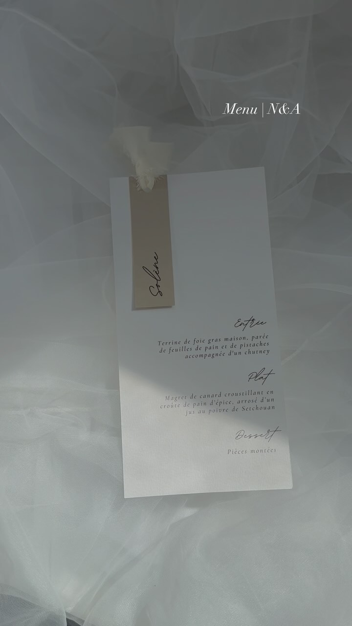 Menu en cours de création pour nos futur mariés ! 🐚
#menumariage #mariage2025 #bridetobe #stationery #papeteriemariage #papeteriejourj #papeteriepersonnalisée
@annecwedding