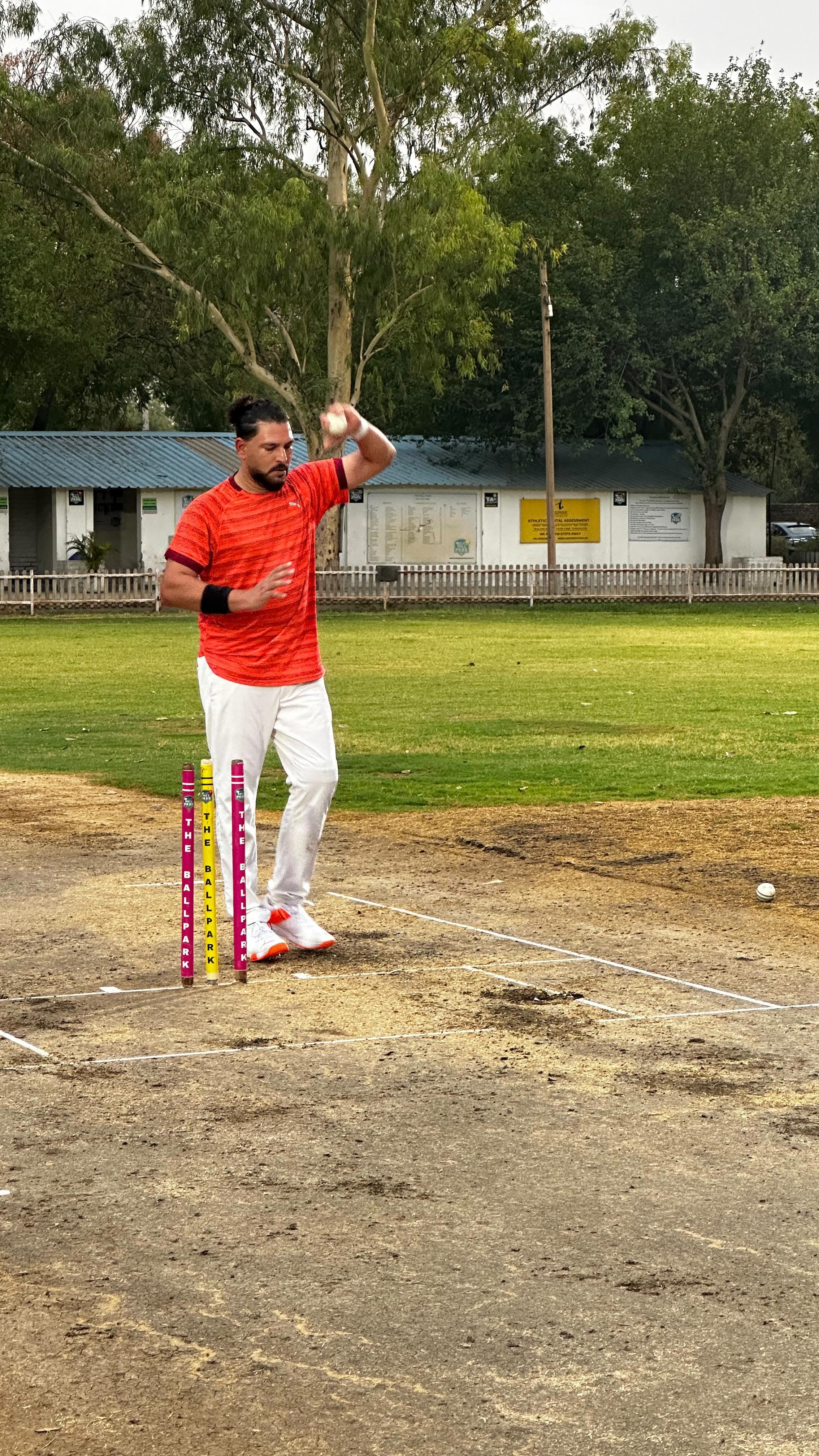 Legend of Indian Cricket @yuvisofficial practicing at The BallPark. All the best for World Championship of Legends (WCL).