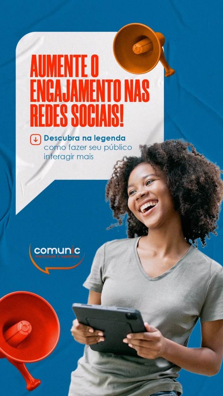 Engajamento é a chave para o sucesso nas redes sociais. Curtidas, comentários e compartilhamentos ajudam a aumentar a visibilidade da sua marca.
Deixe com nossa equipe a implementação de estratégias eficazes para aumentar o engajamento do seu perfil e fazer seu público interagir mais com seus posts!