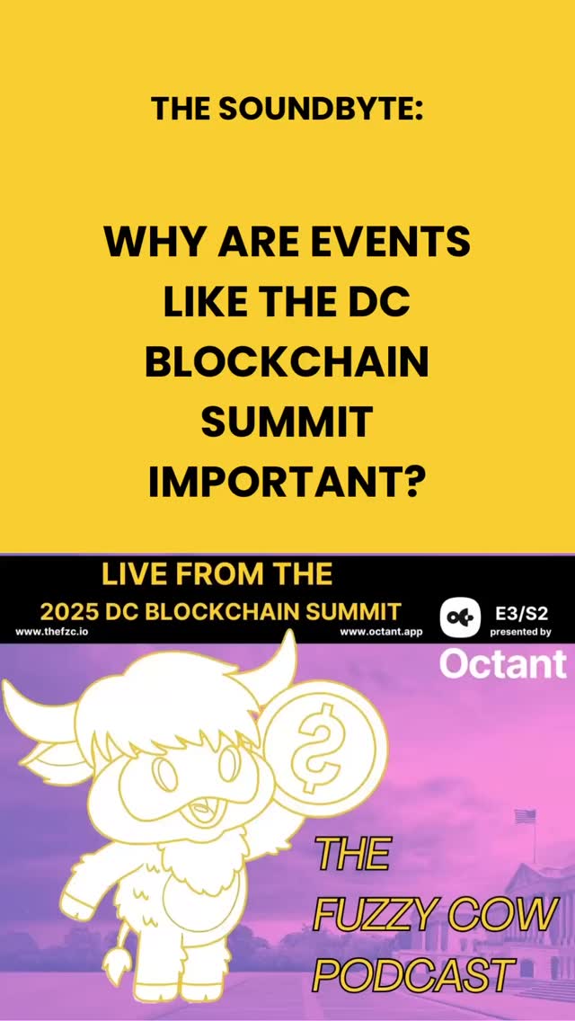 It was a pleasure meeting and speaking with the brilliant minds present at the #2025DCBlockchainSummit presented by @thedigitalchamber Chamber. Thought leaders like Carmen Guzman Lowrey were gracious enough to share their views on why the work of orgs like @thedigitalchamber are important to cryptos’ bigger picture. Check out episode 3 season 2 now
