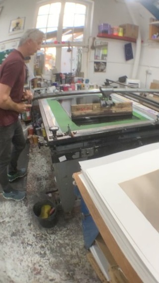 Master printer, Chris, adds a final layer to one of Stanley Donwood’s new set of prints, Ness - Phosphor. Available here @whistleblowergallery, on general release from the new date of 13th October 7:30pm GMT