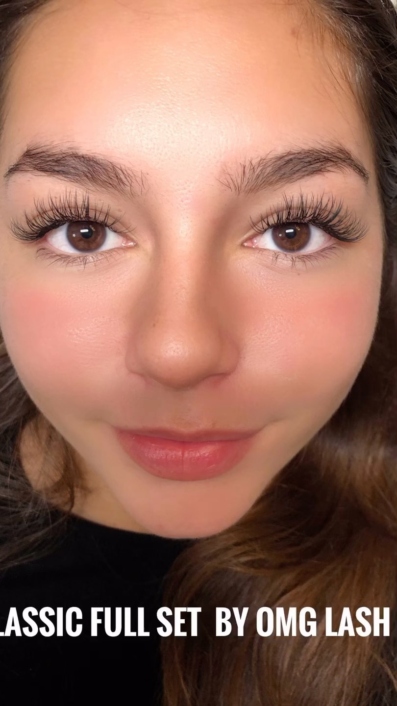 Classic full set by omg lash bar #lash lift #brow lamination #eyelashextentions